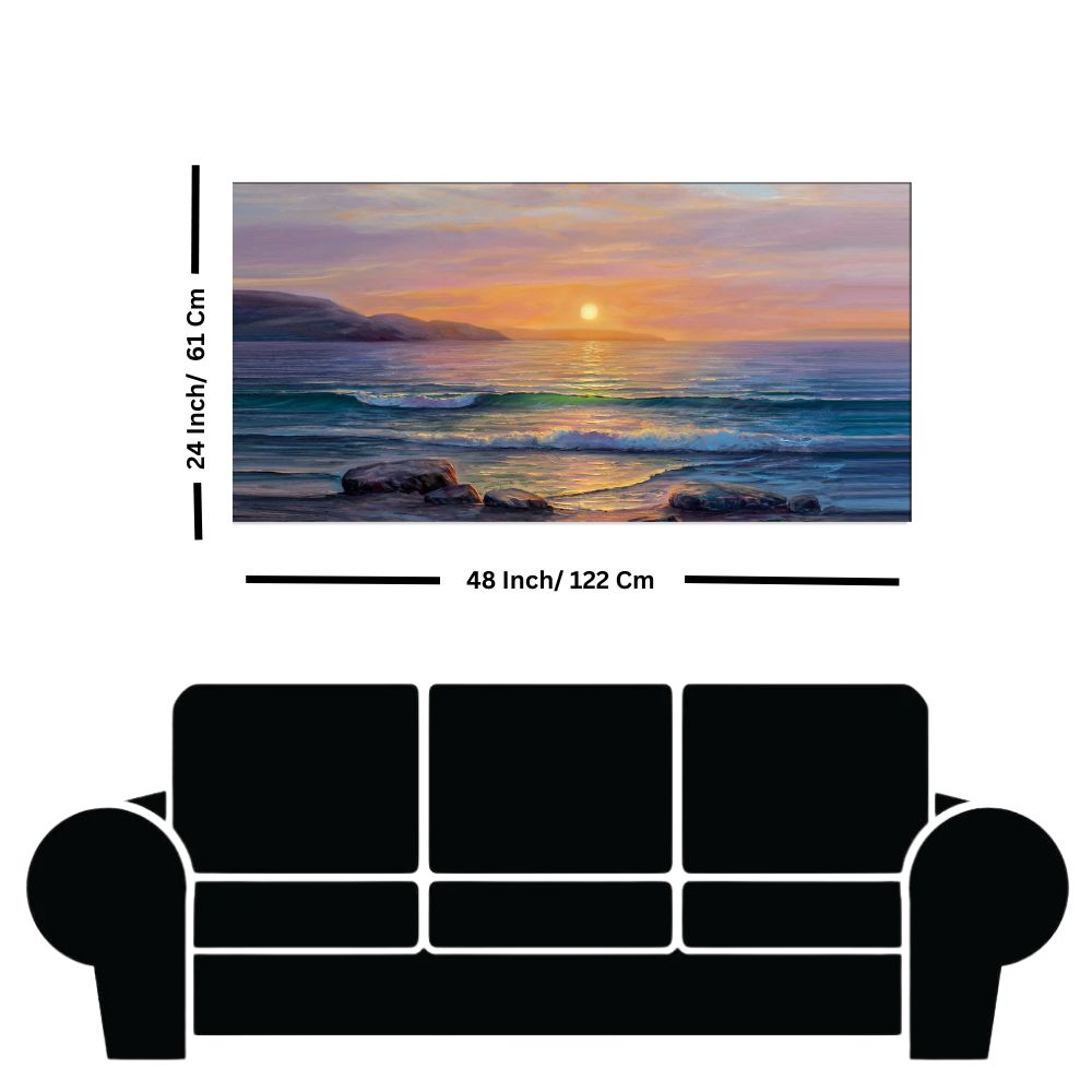 Ocean Sunset Canvas Wall Painting
