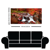 Autumn Waterfall Canvas Wall Painting
