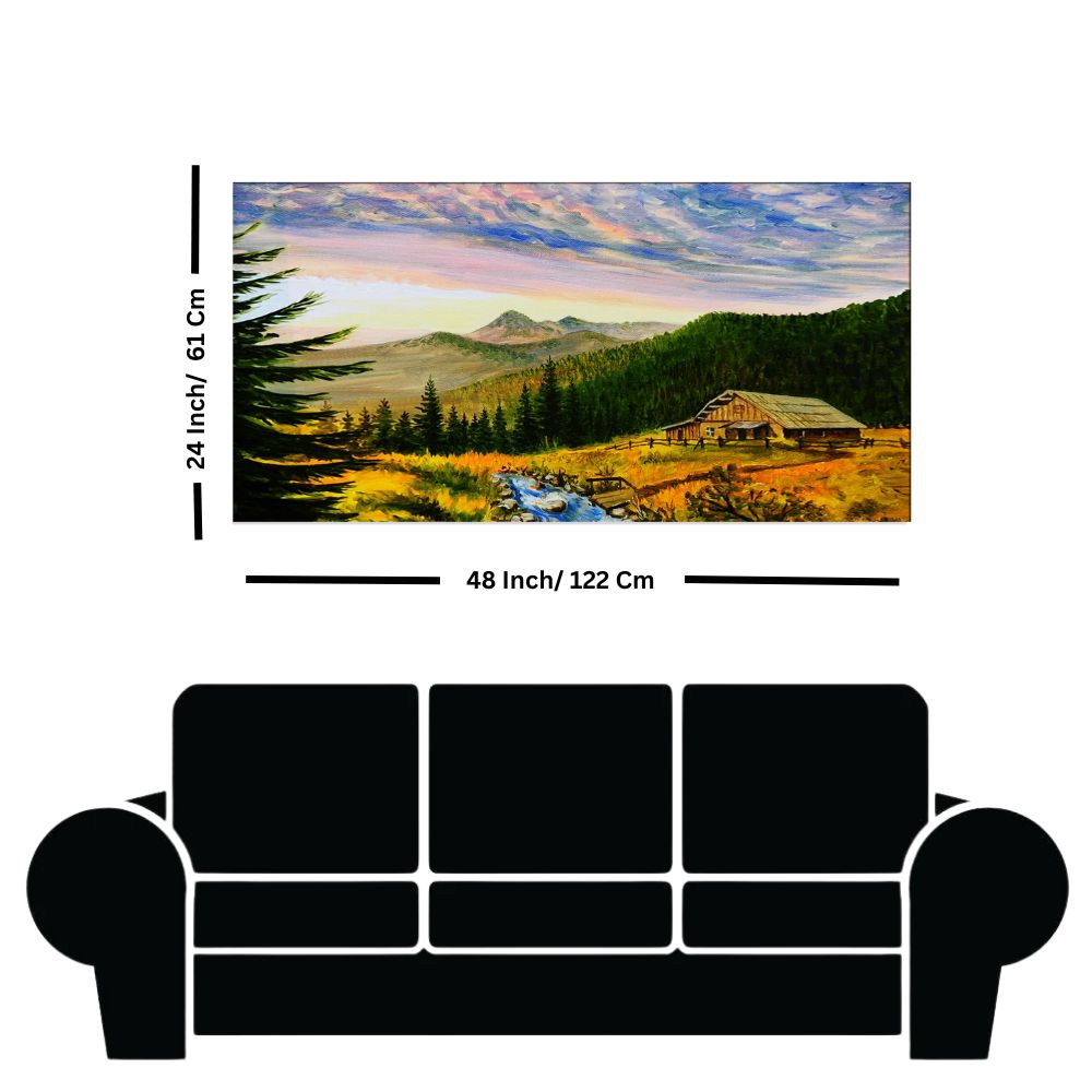 Rustic Countryside Landscape Canvas Print Wall Painting