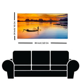 Sunset River View Canvas Print Wall Painting
