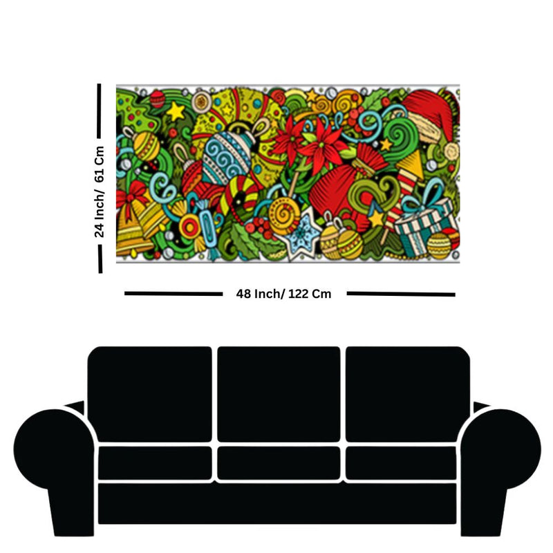 Christmas-Themed Canvas Wall Painting