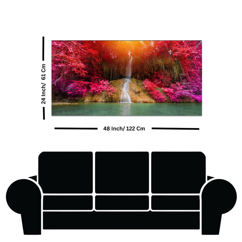 Abstract Flower Sunset Canvas Wall Painting