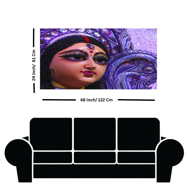 Divine Goddess Durga Canvas Wall Painting