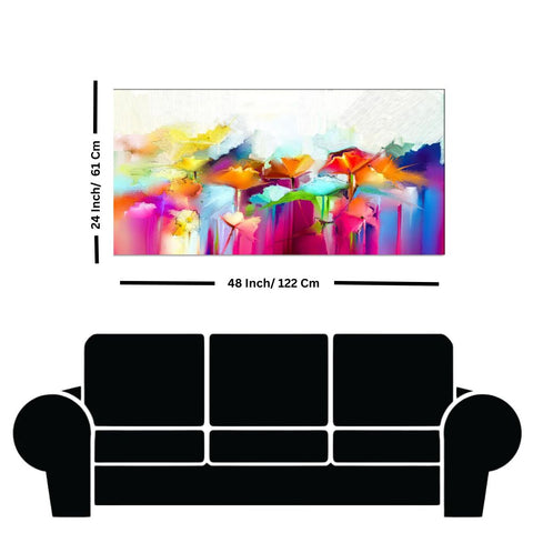 Multicolored Abstract Canvas Wall Painting
