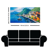 Mountain & River Abstract Canvas Wall Painting