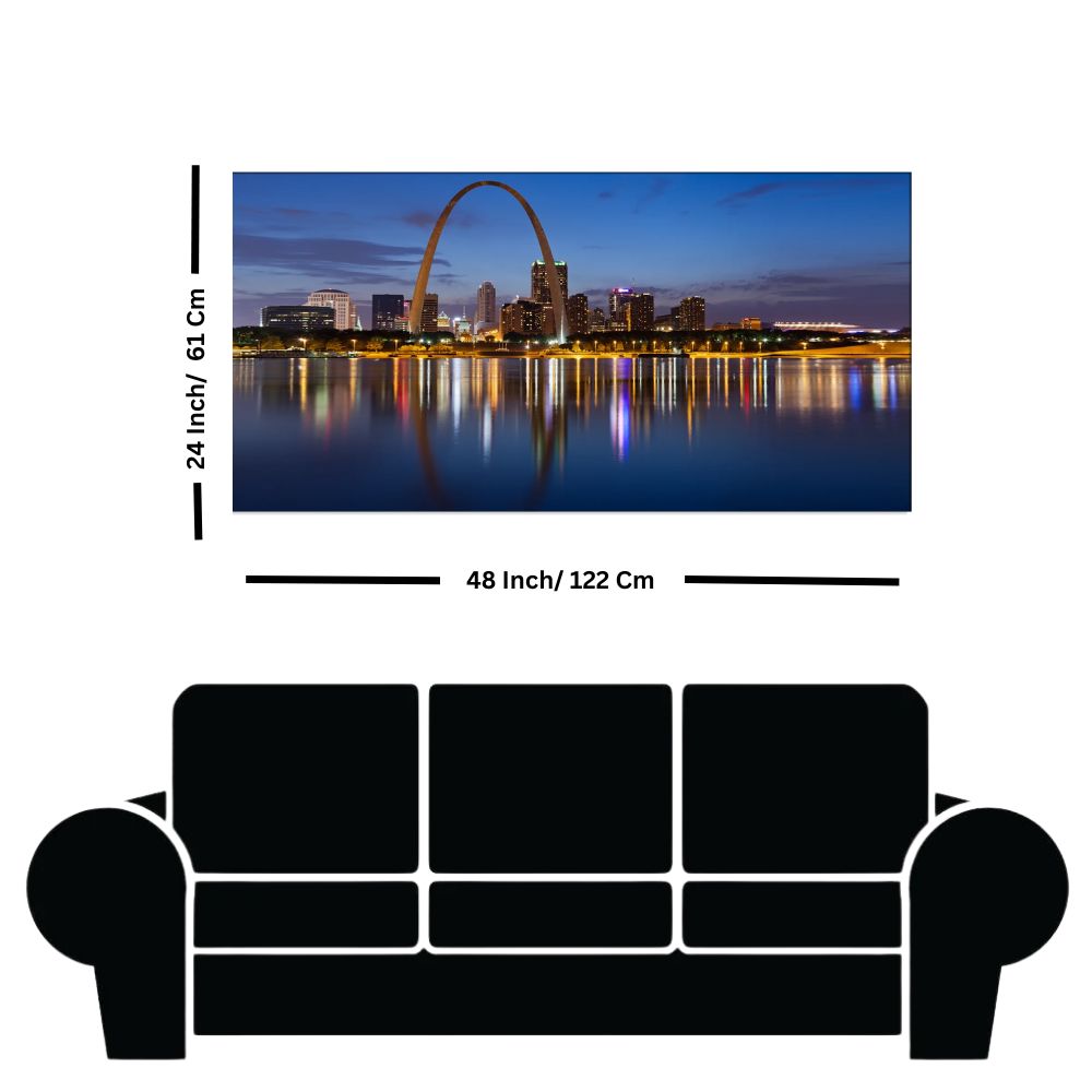 St. Louis Skyline Canvas Wall Painting