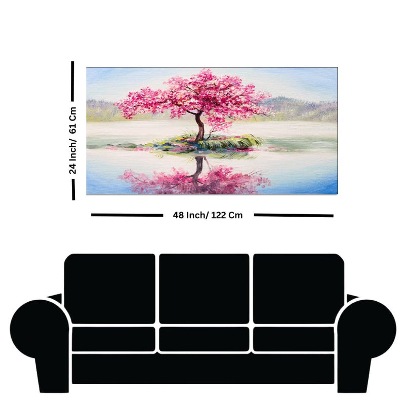 Japanese Cherry Blossom Tree Canvas Wall Painting