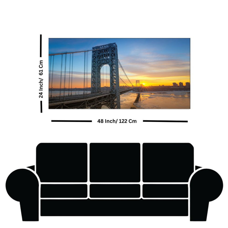 George Washington Bridge Canvas Print Wall Painting