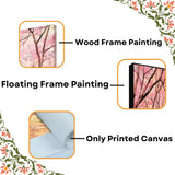 cherry blossom tree premium canvas wall painting for home decor