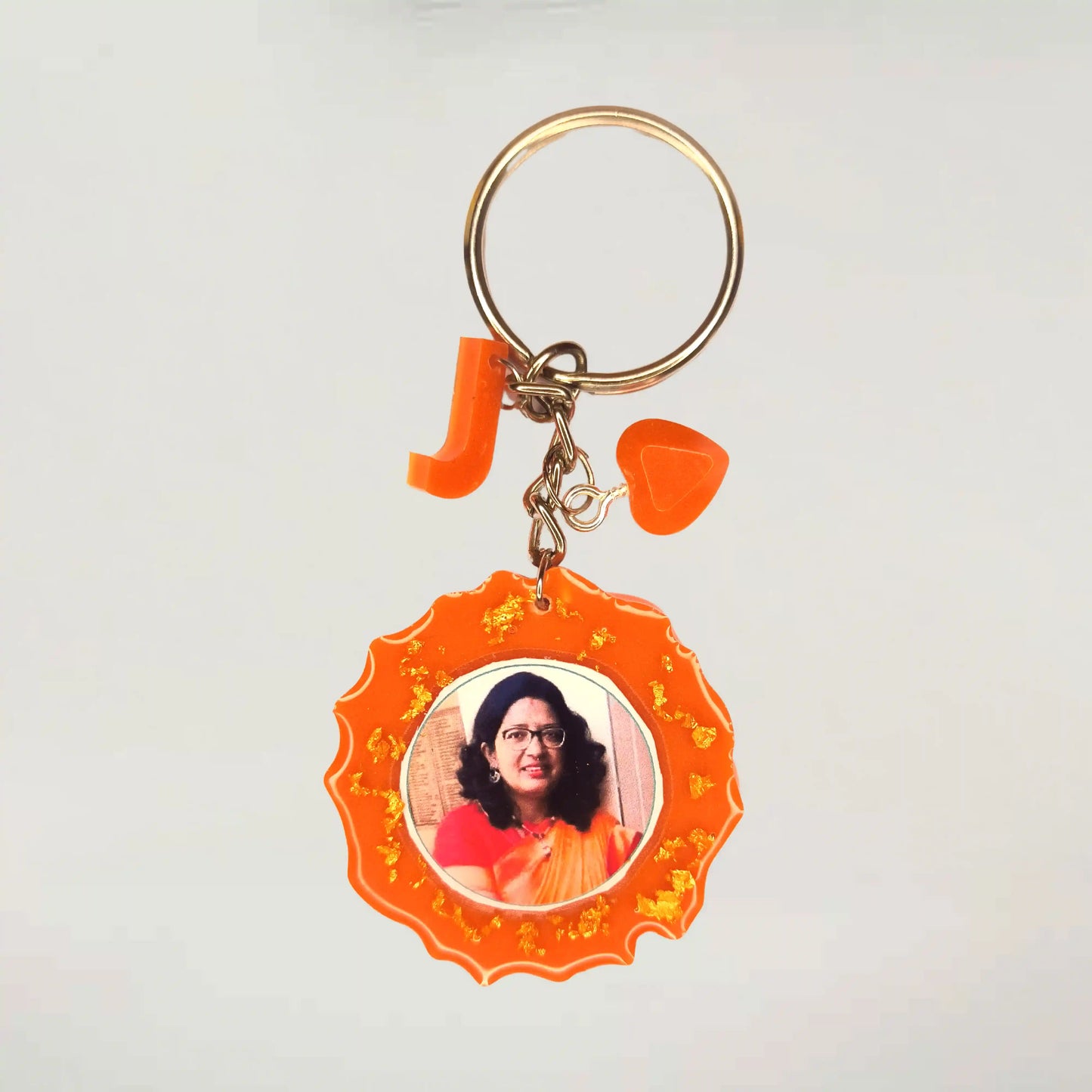 Shop circle shape photo keychains With customizable alphabet