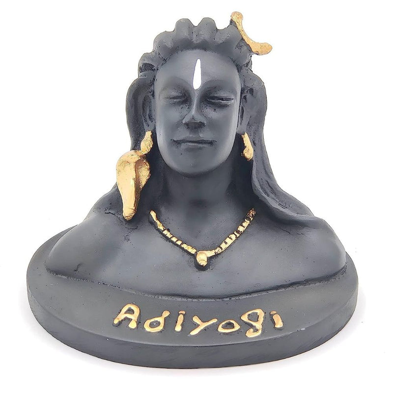Adiyogi Shiva Metal Statue for Car Dashboard, Pooja & Gift, Mahadev Murti Idol, for Showpiece & Office Decor