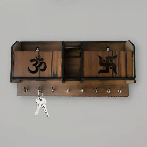 Om Swastik Key Holder with Storage Box Mobile Holder & Pen Holder