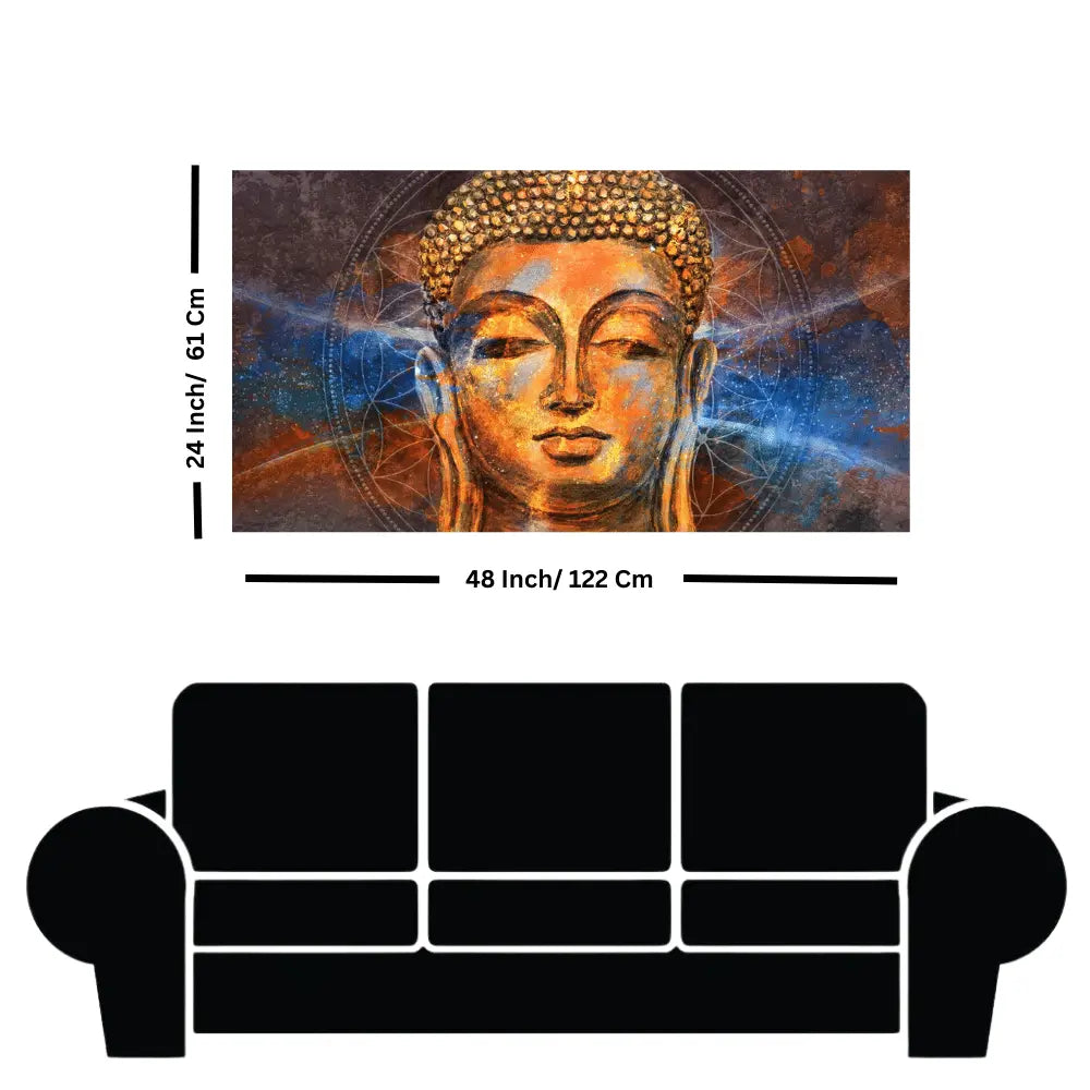 Purchase Contemporary Head of Lord Buddha canvas