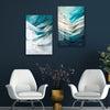 Contemporary Light Blue and White Acrylic wall art