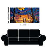 Couple Sunset With Moon canvas Wall painting online