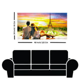 Couple Watching Eiffel Tower print artwork