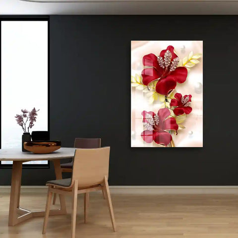 Custom 3d Orchid Flower Jewelry Acrylic Artwork