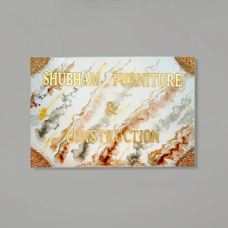 custom marble effect nameplates for office online