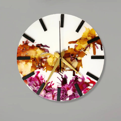 customized-handmade-wall-clock-in-resin-alcohol-ink-abstract-art