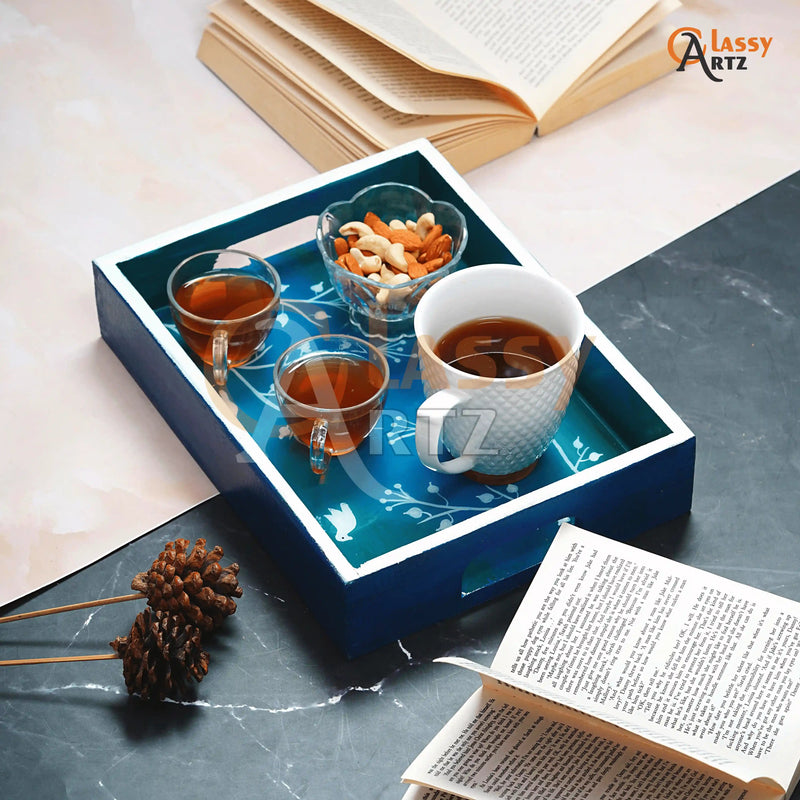 decorative bird blue color trays online