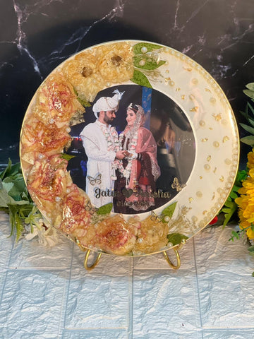 10 inch Round 3D Varmala Preservation Photo Frame