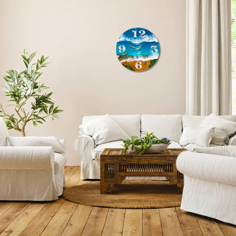 Epoxy Resin Wall Clock For Living Room Wall