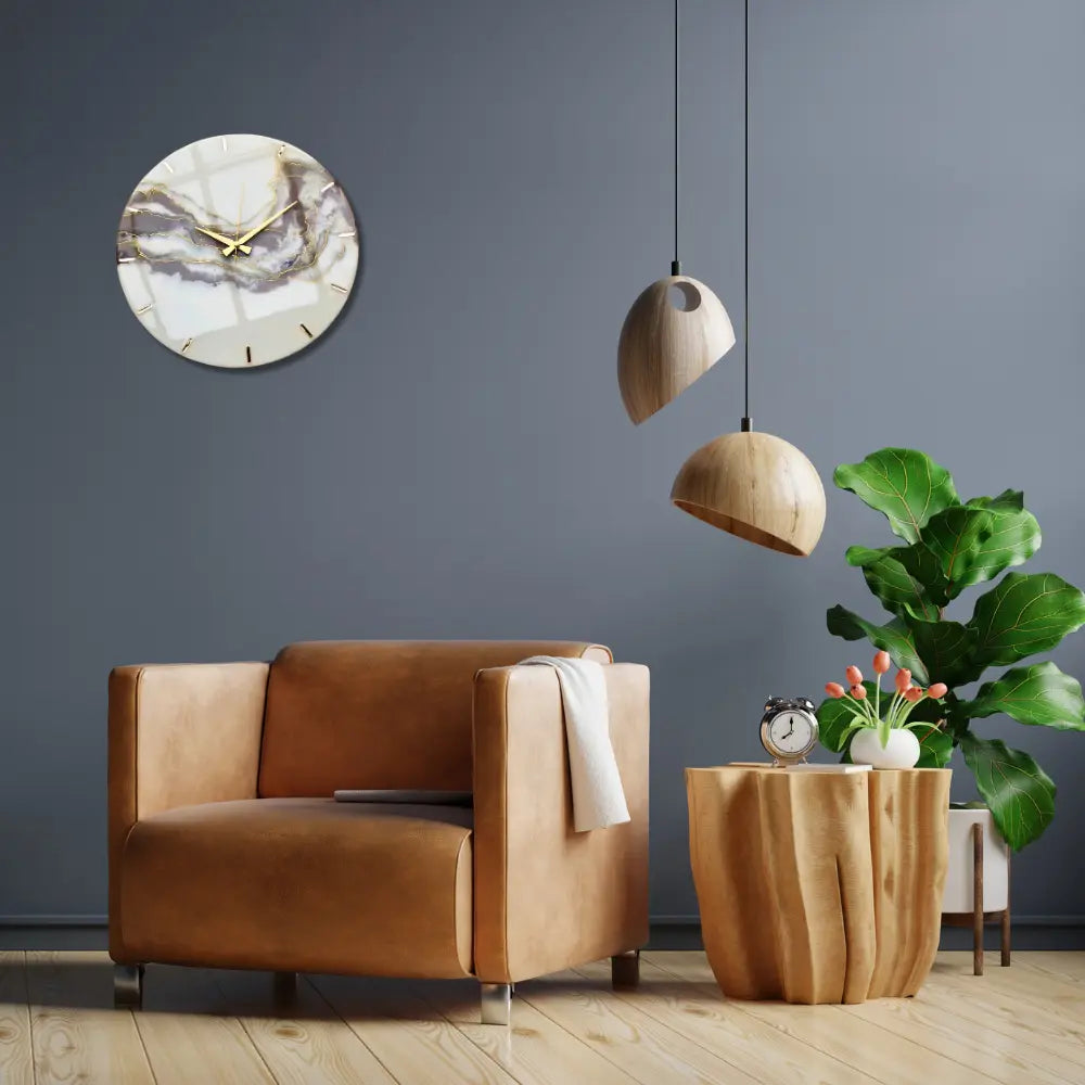 Epoxy Resin Wall Clock For Wedding Present
