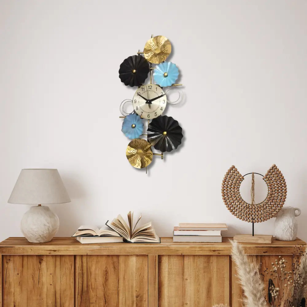 Fancy Vertical Metal Wall Clock For Sale