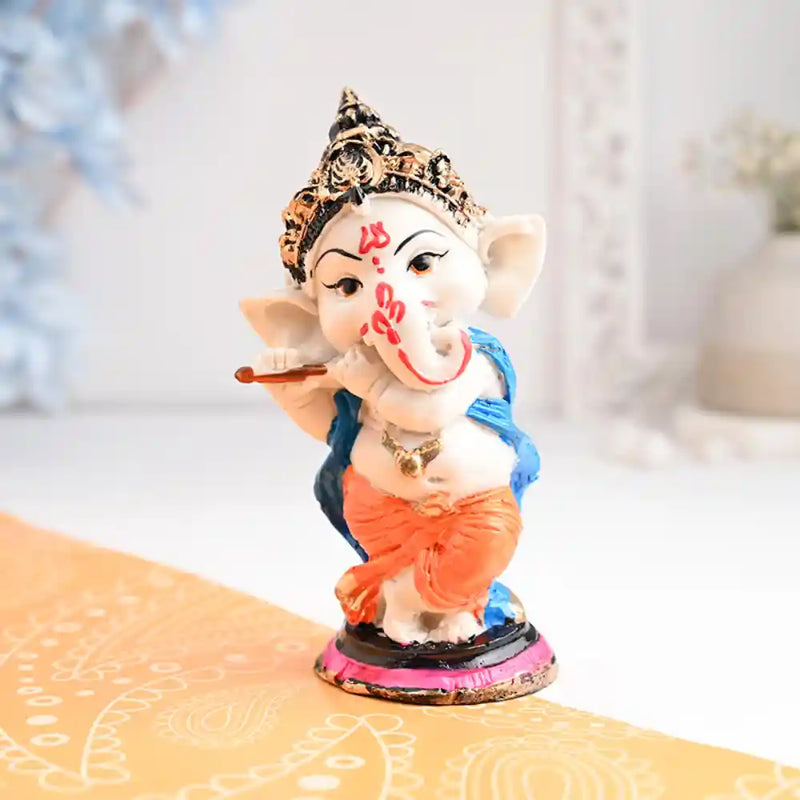 Flute Little Ganesha showpiece vastu statue