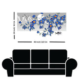 Flying Birds and Blue Flowers canvas Wall painting online