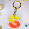 Get Customized Multicolor Resin Keychains with alphabet S for Girl Purse Handbags