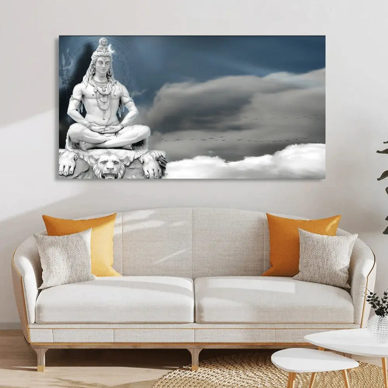 Shop God Mahadev Meditating Rishikesh canvas painting