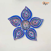 Resin Art Wall Piece Blue Mandala Star Shape for Personal Reflection, Home Decor, Corporate Gift, Gratitude Practice