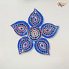 buy handmade and customized blue mandala star shape art