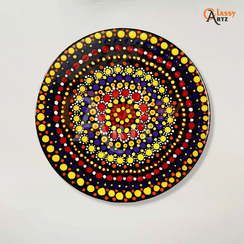 shop handmade and customized mandala multicolour dot design acrylic art