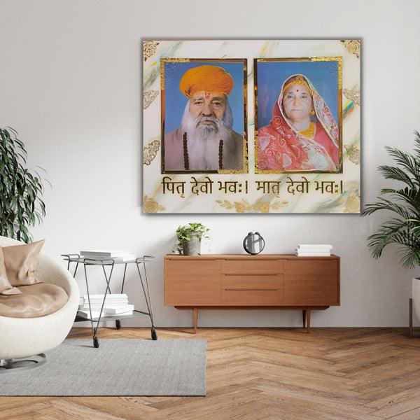 Marble Effect Resin Photo Frame for Parents, 2.5 x 2 Feet