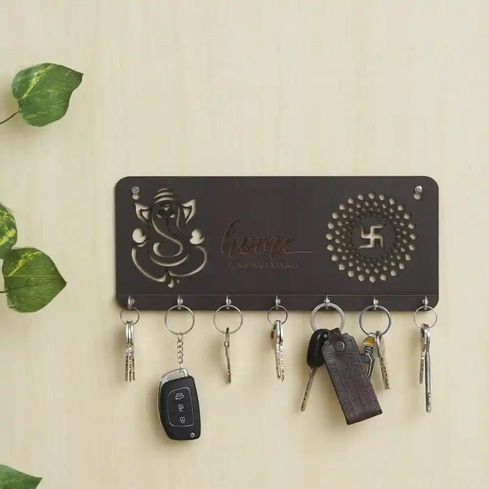 Happy Place Wooden Key Holder for high quality