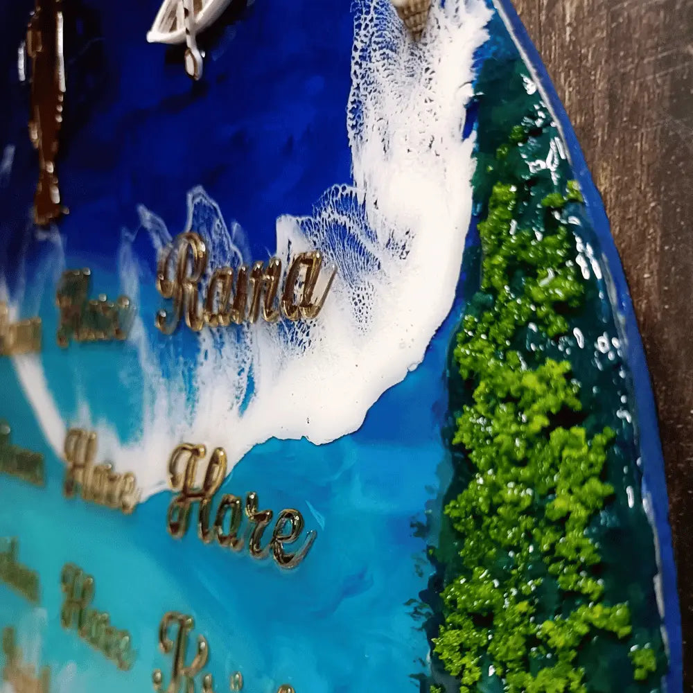 Hare Krishna Resin Mantra Frames | Handmade Mantra Frames in Resin