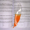 High-quality Transparent Orange Leaf Shaped resin bookmarks
