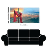 Buy Jesus-inspired Christian cross against the sky home decor