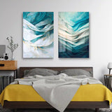 Light Blue and White Acrylic wall Art Sale
