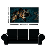 lilies Flowers Golden canvas Wall painting online
