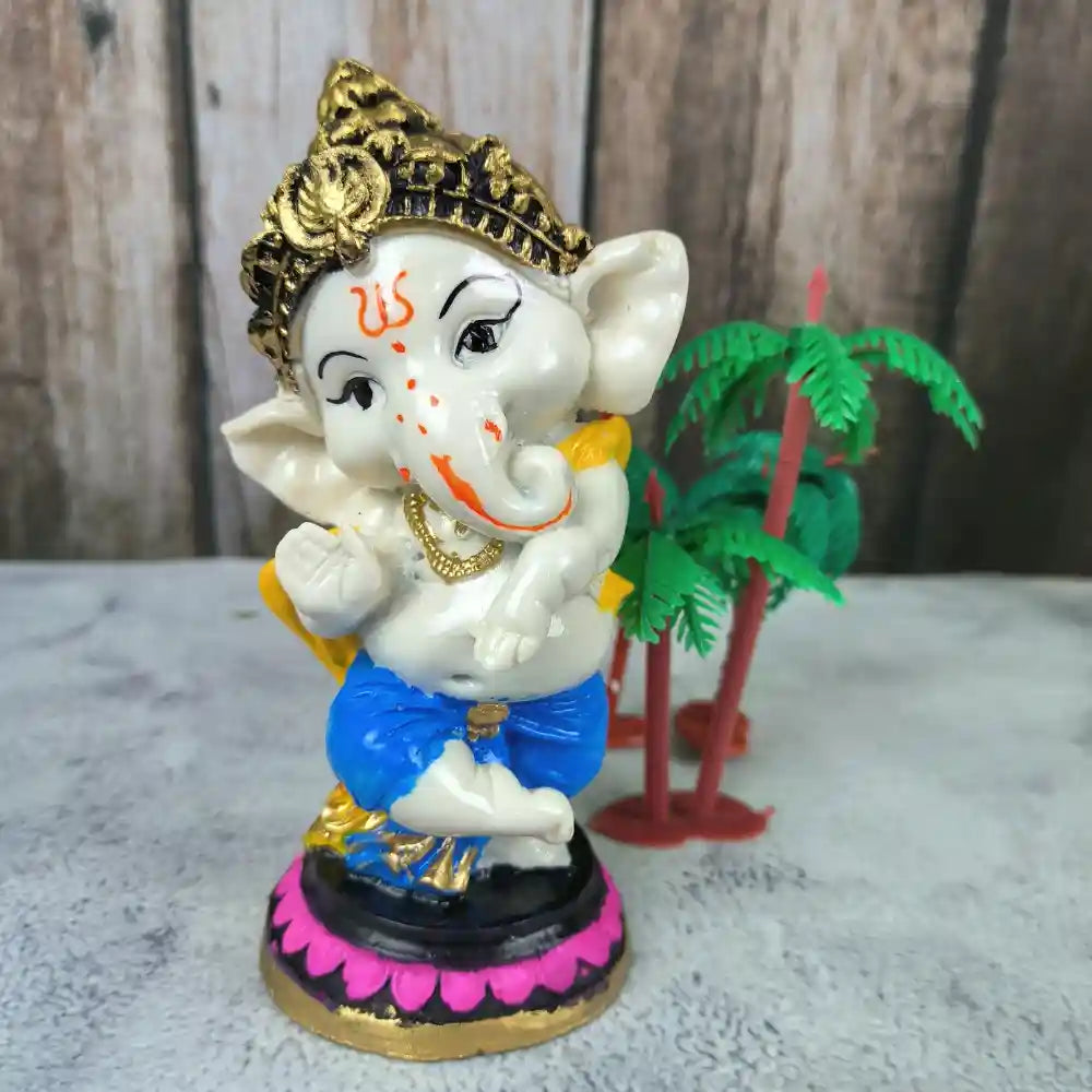 Lord Ganesh ji Decorative Statue Showpiece for Pooja, Car Dashboard, Living Room, Bed Room, Office Desk and Home Decor
