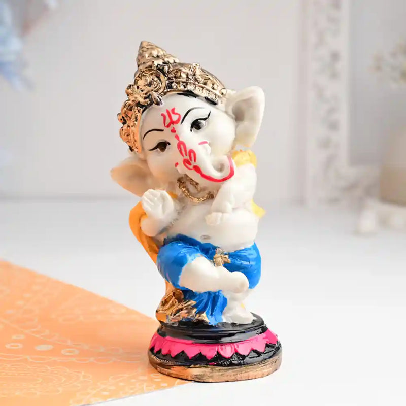 Lord Ganesh ji Decorative Statue Showpiece for Pooja, Car Dashboard, Living Room, Bed Room, Office Desk and Home Decor