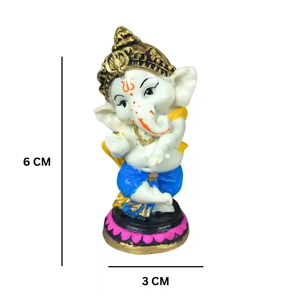 Lord Ganesh ji Decorative Statue Showpiece for Pooja, Car Dashboard, Living Room, Bed Room, Office Desk and Home Decor