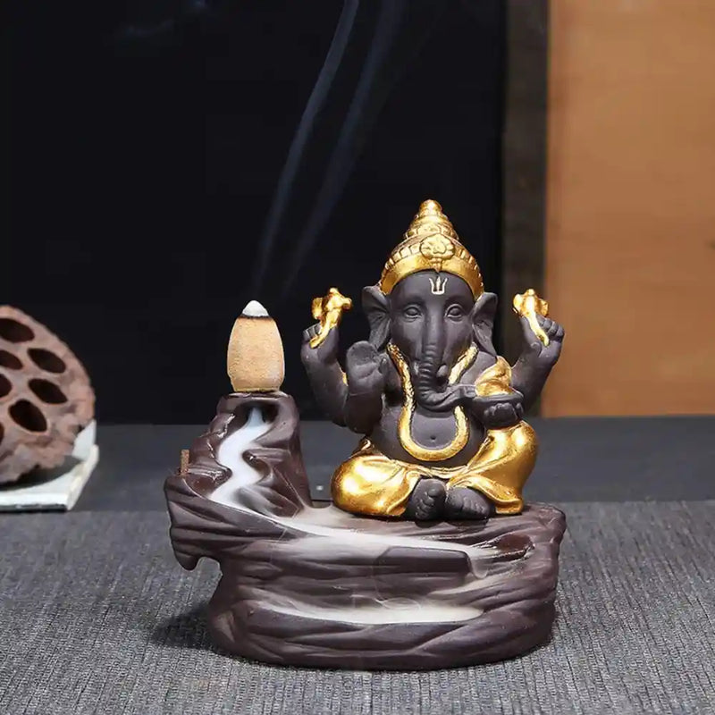 Lord Ganesh Smoke Designer dhoop batti fountain for table