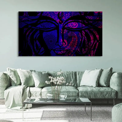 Lord Shiva Mandala Colorful Vintage Canvas Wall Painting
