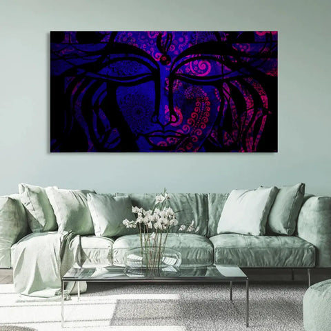Get Lord Shiva mandala colorful canvas painting