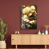 Luxury Golden Floral Acrylic Wall Art Sale