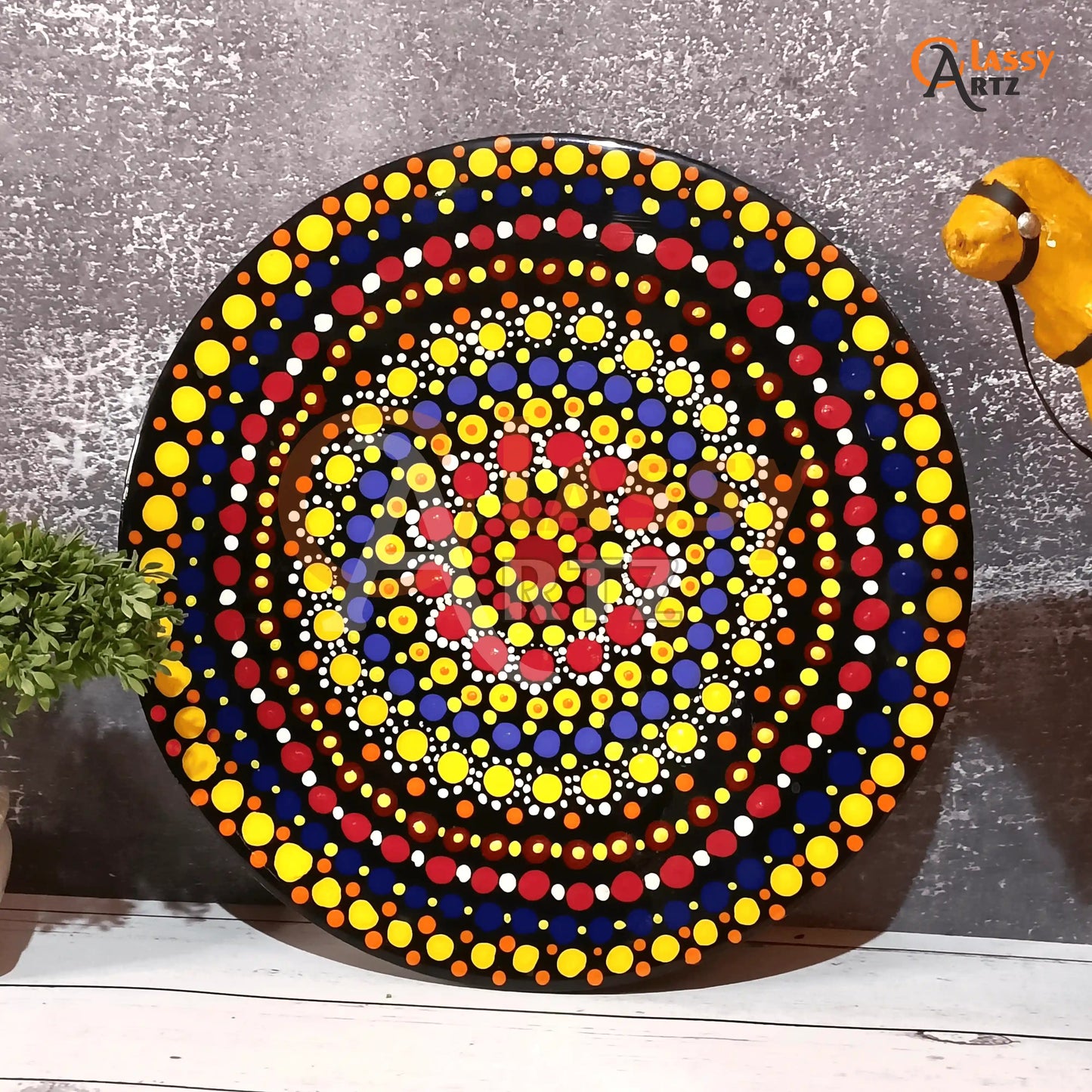 mandala multicolour dot design acrylic art piece online